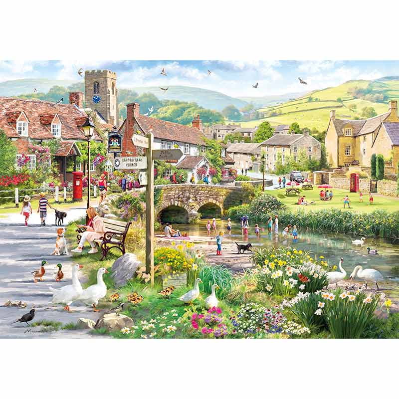 Gibsons Puddle Ducks & Paddling 500 Piece Jigsaw Puzzle image 0