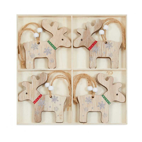 Premier Wooden Reindeer (Set of 8) image 0
