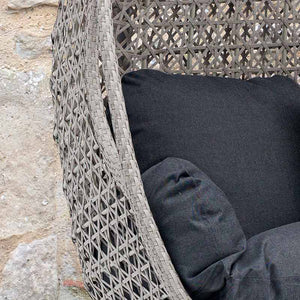 Bramblecrest Wentworth Double Hanging Cocoon in Pewter Rattan image 2