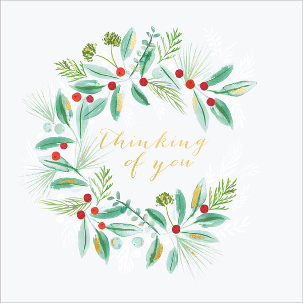 Woodmansterne Thinking of You Text Christmas Card image 0