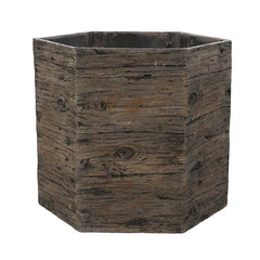 Woodlodge Driftwood Hexagon Pot image 0