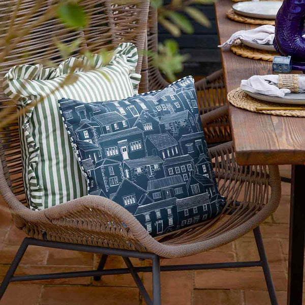 Wylder Abersoch Town Outdoor Cushion, 45 x 45cm - Sail Blue image 3