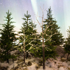 Lumineo Lit Tree with Brown Trunk image 1