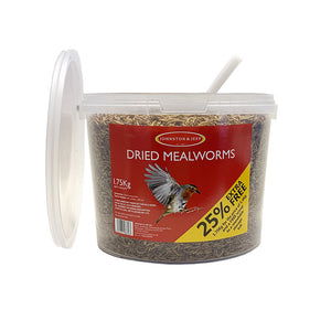 Johnston & Jeff Dried Mealworms Tub with Scoop 1.6kg image 0
