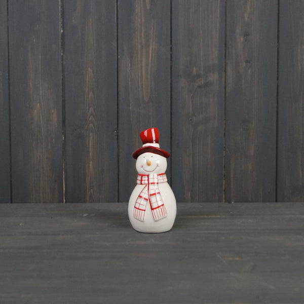 Satchville Ceramic Snowman with Scarf - Small image