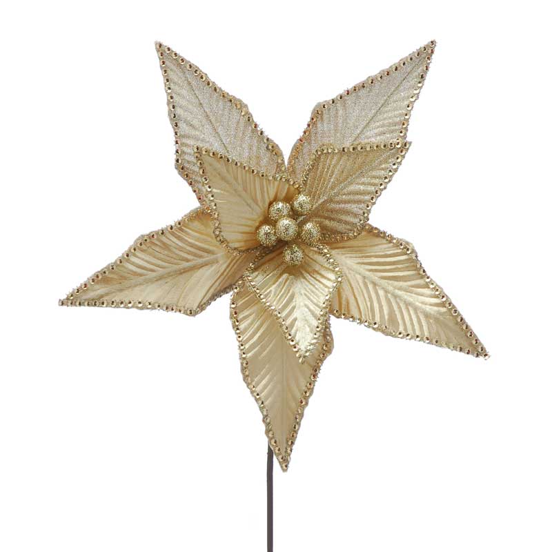 Festive Champagne Poinsettia (50cm) image 0