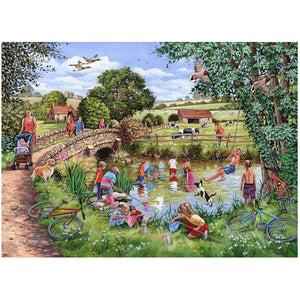 House Of Puzzles Pond Dippers 1000 Piece Jigsaw Puzzle image 0