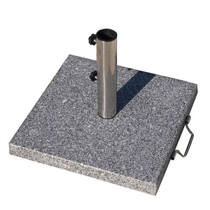Bramblecrest Square 25kg Granite Parasol Base with 2 Wheels & Handle image 4
