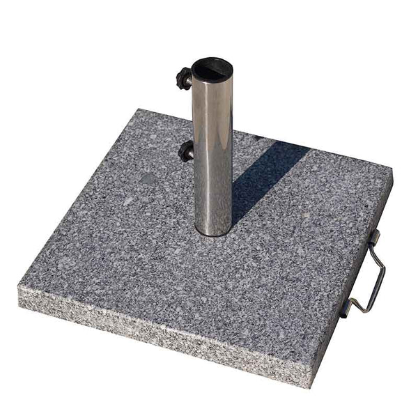 Bramblecrest Square 25kg Granite Parasol Base with 2 Wheels & Handle image 4