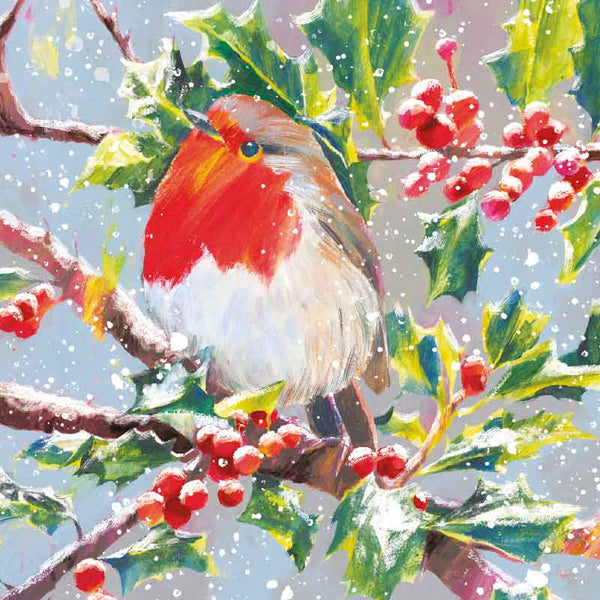 Ling Design Large Deluxe Cards - Winter Robins (Pack of 12) image 1