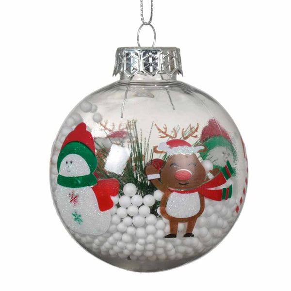 Decoris Shatterproof Bauble with Festive Friends image 0