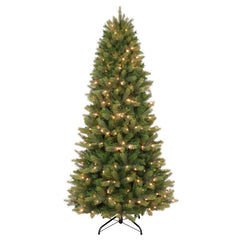 Puleo Kensington Fir Slim Pre-Lit Christmas Tree - 7.5ft image 0