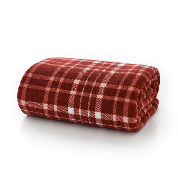 Deyongs Snuggle Touch Tartan Throw - Merlot image 1