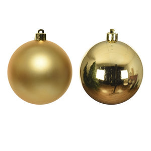 Decoris Shatterproof Baubles in Light Gold (Pack of 16) image 1