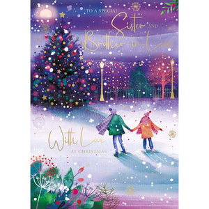 Words N Wishes Couple Skating Christmas Card image 0