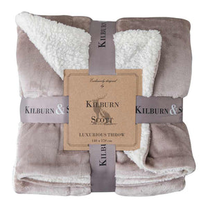 Kilburn & Scott Sterling Sherpa Throw in Neutral image 0