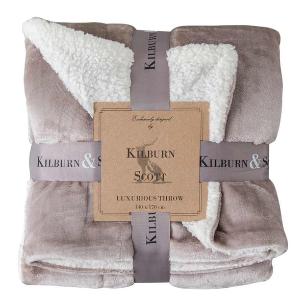 Kilburn & Scott Sterling Sherpa Throw in Neutral image 0