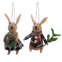 Gisela Graham Mixed Wool Mr or Mrs Rabbit (Assorted Designs) image 0