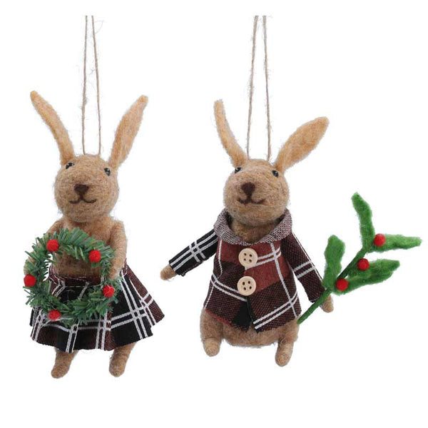 Gisela Graham Mixed Wool Mr or Mrs Rabbit (Assorted Designs) image 0