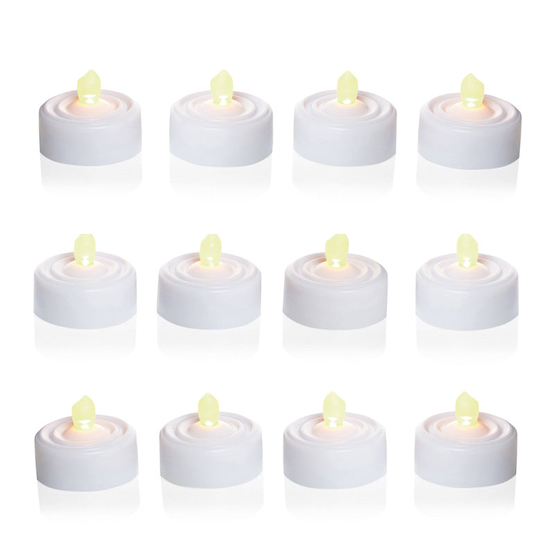 Premier Battery-Operated LED Flickering Tealights (Pack of 12) image 0