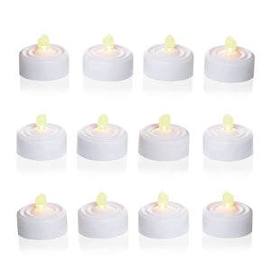 Premier Battery-Operated LED Flickering Tealights (Pack of 12) image 1