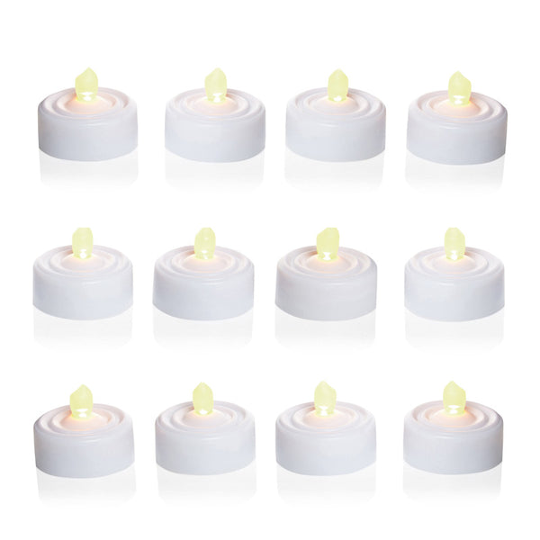 Premier Battery-Operated LED Flickering Tealights (Pack of 12) image 1