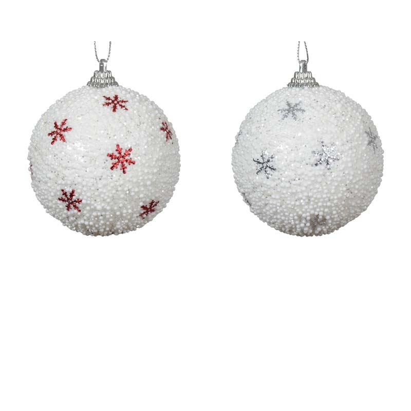 Decoris Foam Bauble with Snowflakes (Assorted Designs) image 0