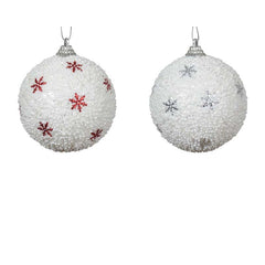 Decoris Foam Bauble with Snowflakes (Assorted Designs) image 0