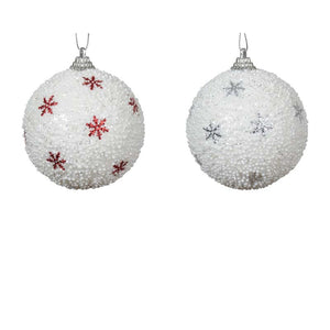 Decoris Foam Bauble with Snowflakes (Assorted Designs) image 0