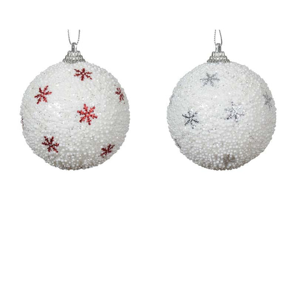 Decoris Foam Bauble with Snowflakes (Assorted Designs) image 0