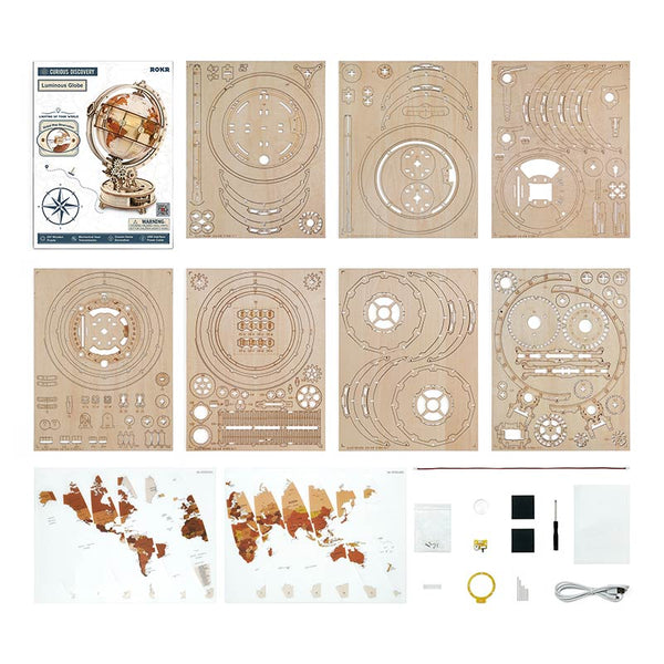 Robotime Luminous Globe 3D Wooden Puzzle image 10
