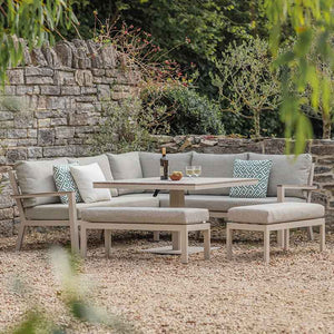 Bramblecrest Zurich Corner Sofa Modular Set in Mocha with Height Adjustable Square Table image 0