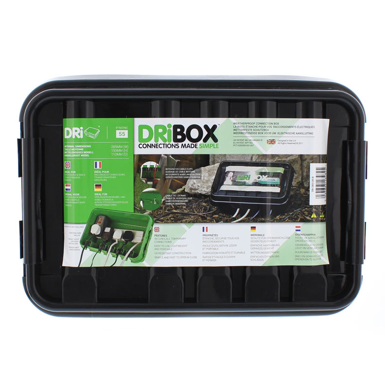Weatherproof DRiBOX Black Connection Box - Medium image 0