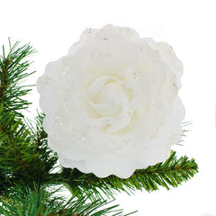 Festive White Rose Clip image 0