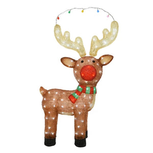 Lumineo LED Flashing Colourful Acrylic Reindeer image 0