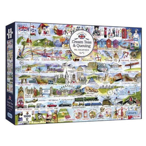 Gibsons Cream Teas & Queuing 1000 Piece Jigsaw Puzzle image 1