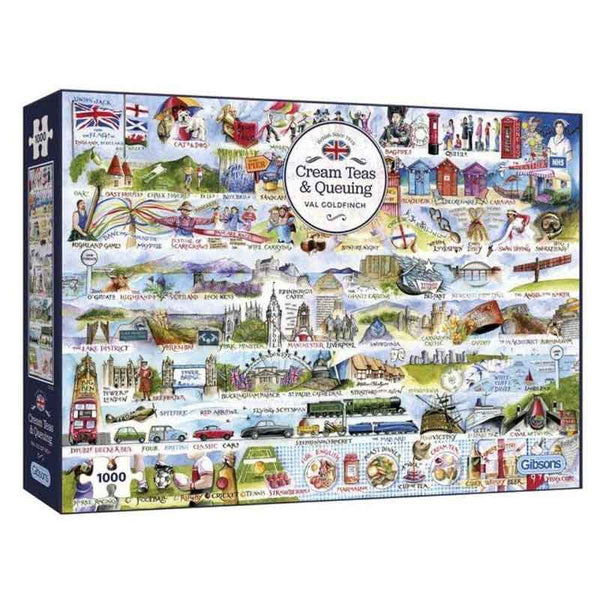 Gibsons Cream Teas & Queuing 1000 Piece Jigsaw Puzzle image 1