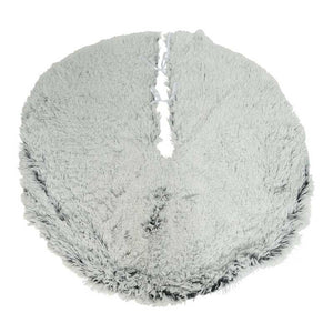 Grey Faux Fur Tree Skirt image 0
