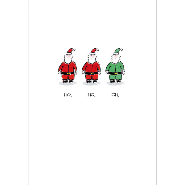 Woodmansterne Ho Ho Oh Santa Christmas Card image 0
