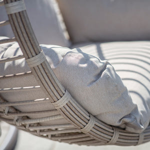 Bramblecrest Chedworth Single Tulip Open Weave Hanging Egg Chair Cocoon in Sandstone Rattan image 3