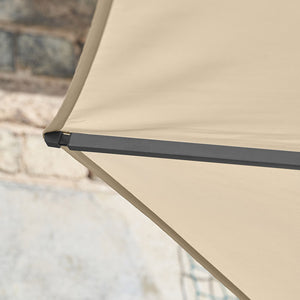 Platinum Riva 3m Round Crank & Tilt Parasol – Champagne (Ivory) image 5