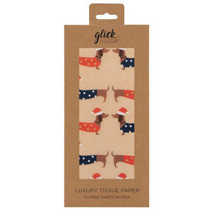 Glick Dachshund Kraft Luxury Tissue Paper (Pack of 4) image 0
