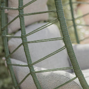 Bramblecrest Santiago Single Folding Open Weave Hanging Egg Chair in Sage image 4