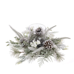 Floralsilk Snowy Castor Berry Candle Holder image 1
