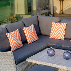 Bramblecrest Square Scatter Cushion, 45 x 45cm - Chevron Orange image 1