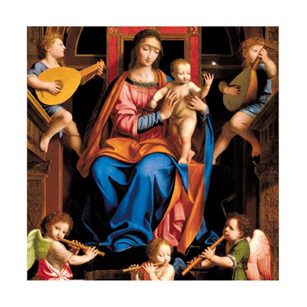 Woodmansterne Enthroned with Angels Christmas Card image 0