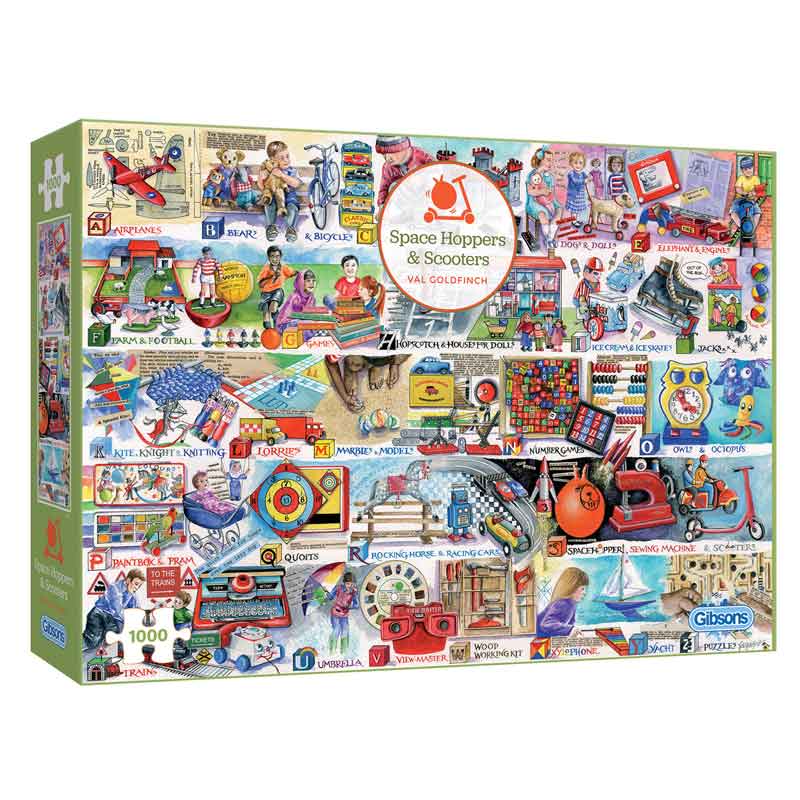 Gibsons Space Hoppers & Scooters 1000 Piece Jigsaw Puzzle image 0