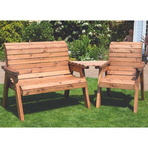 Charles Taylor 3-Seater Wooden Angled Companion Set (Assembled) image 0