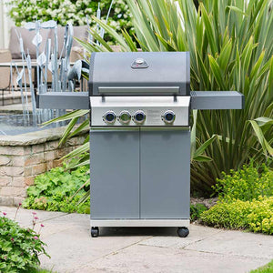 Grillstream Classic 3 Burner Hybrid Barbecue with Side Burner - Matt Grey image 0
