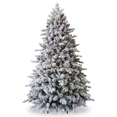 National Tree Snowy Dorchester Pine Artificial Christmas Tree - 7.5ft image 0
